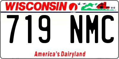 WI license plate 719NMC