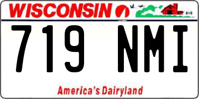 WI license plate 719NMI