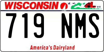 WI license plate 719NMS