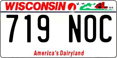 WI license plate 719NOC