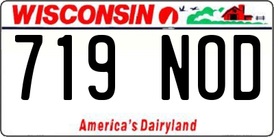 WI license plate 719NOD