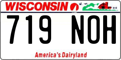 WI license plate 719NOH