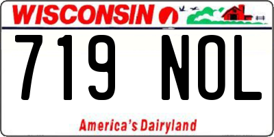 WI license plate 719NOL