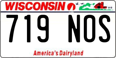 WI license plate 719NOS