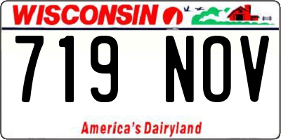 WI license plate 719NOV