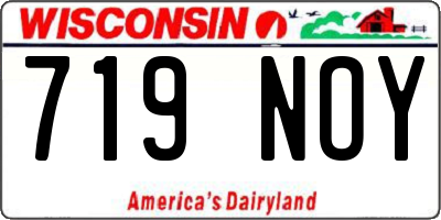 WI license plate 719NOY