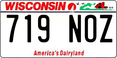 WI license plate 719NOZ