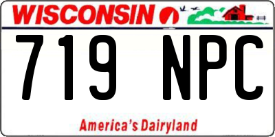 WI license plate 719NPC