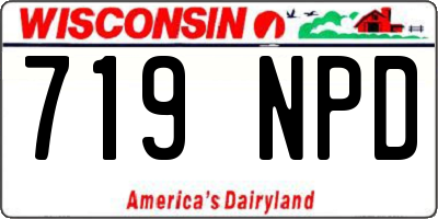 WI license plate 719NPD