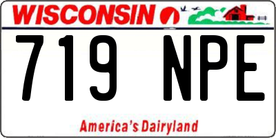 WI license plate 719NPE