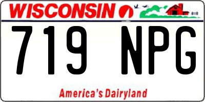 WI license plate 719NPG