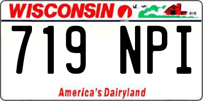 WI license plate 719NPI