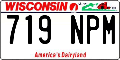 WI license plate 719NPM
