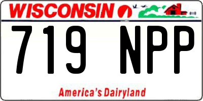 WI license plate 719NPP
