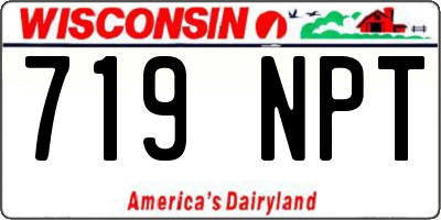 WI license plate 719NPT