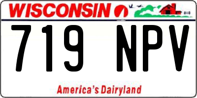 WI license plate 719NPV