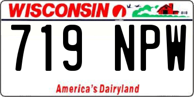 WI license plate 719NPW