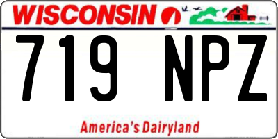 WI license plate 719NPZ