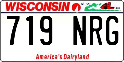 WI license plate 719NRG