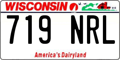WI license plate 719NRL