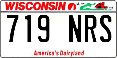 WI license plate 719NRS