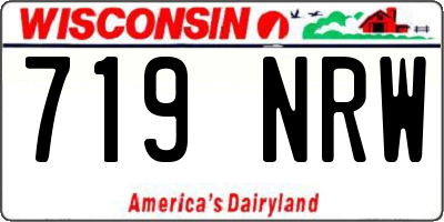 WI license plate 719NRW
