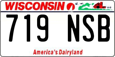 WI license plate 719NSB