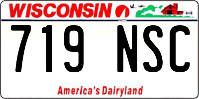 WI license plate 719NSC