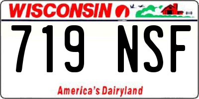 WI license plate 719NSF