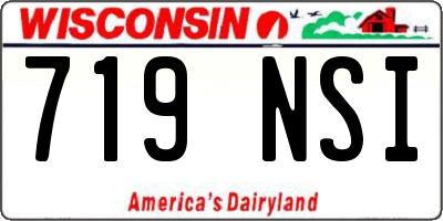WI license plate 719NSI