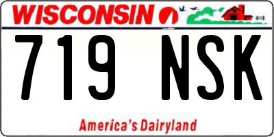 WI license plate 719NSK