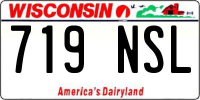WI license plate 719NSL
