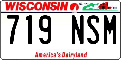 WI license plate 719NSM