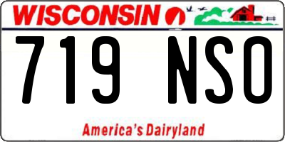 WI license plate 719NSO