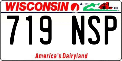 WI license plate 719NSP