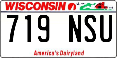 WI license plate 719NSU