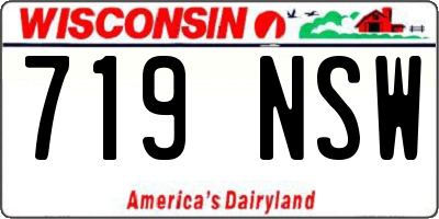 WI license plate 719NSW