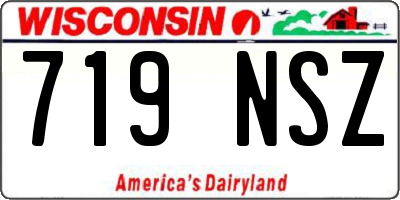 WI license plate 719NSZ