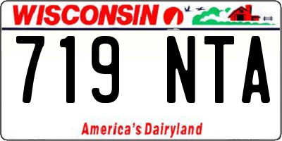 WI license plate 719NTA