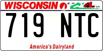 WI license plate 719NTC