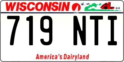 WI license plate 719NTI