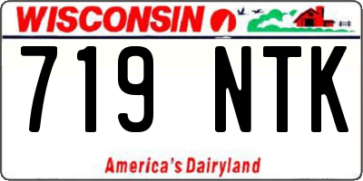 WI license plate 719NTK