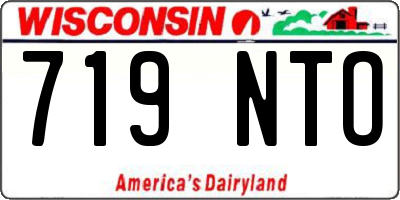 WI license plate 719NTO