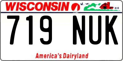 WI license plate 719NUK