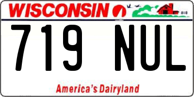 WI license plate 719NUL