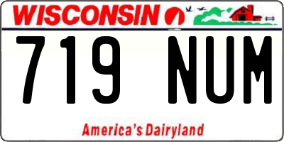 WI license plate 719NUM