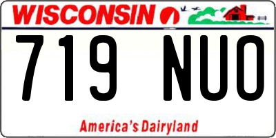 WI license plate 719NUO