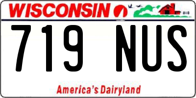 WI license plate 719NUS