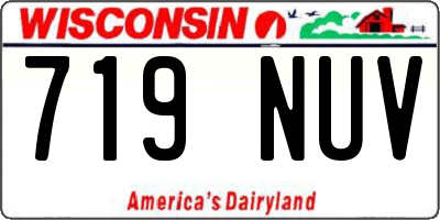 WI license plate 719NUV