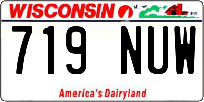 WI license plate 719NUW